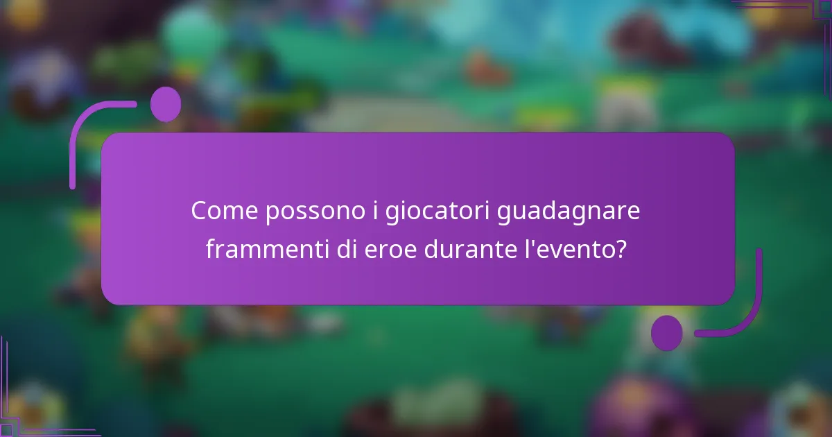 Come possono i giocatori guadagnare frammenti di eroe durante l'evento?